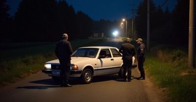 Młody kierowca bez uprawnień wjechał do rowu po narkotykach